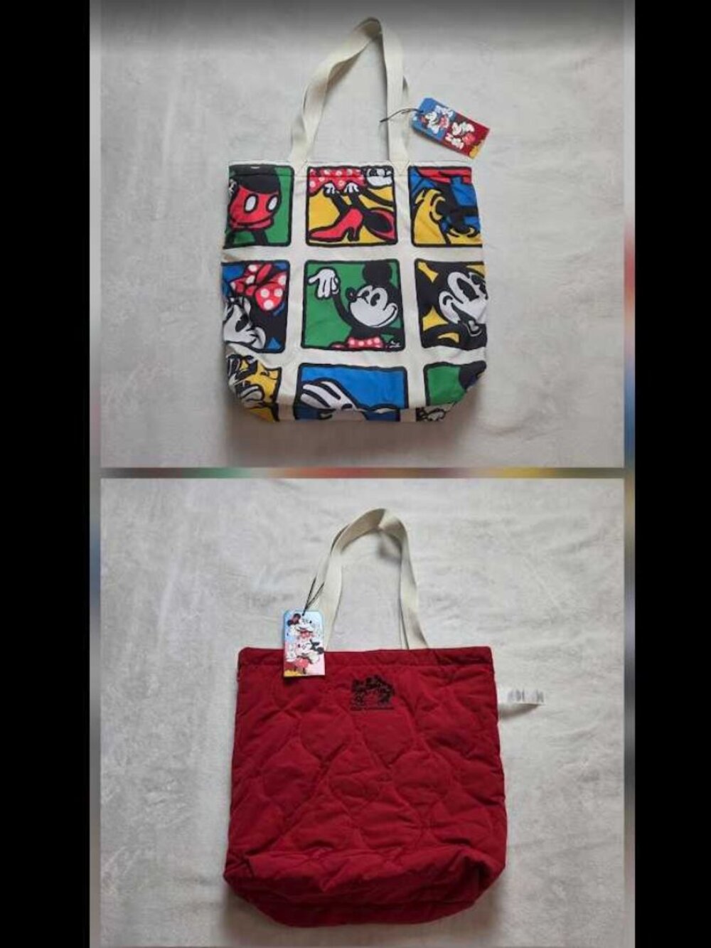 New Levi's x Disney Mickey Mouse & Friends quilted reversible tote bag